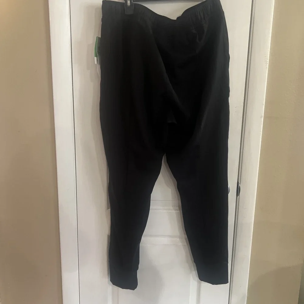Mono B Jogger Sweatpants Womens Size S Black Ribbed Pockets Stretch - Picture 5 of 9
